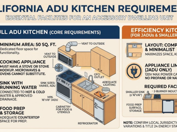 Do you know california adu kitchen requirements for approval
