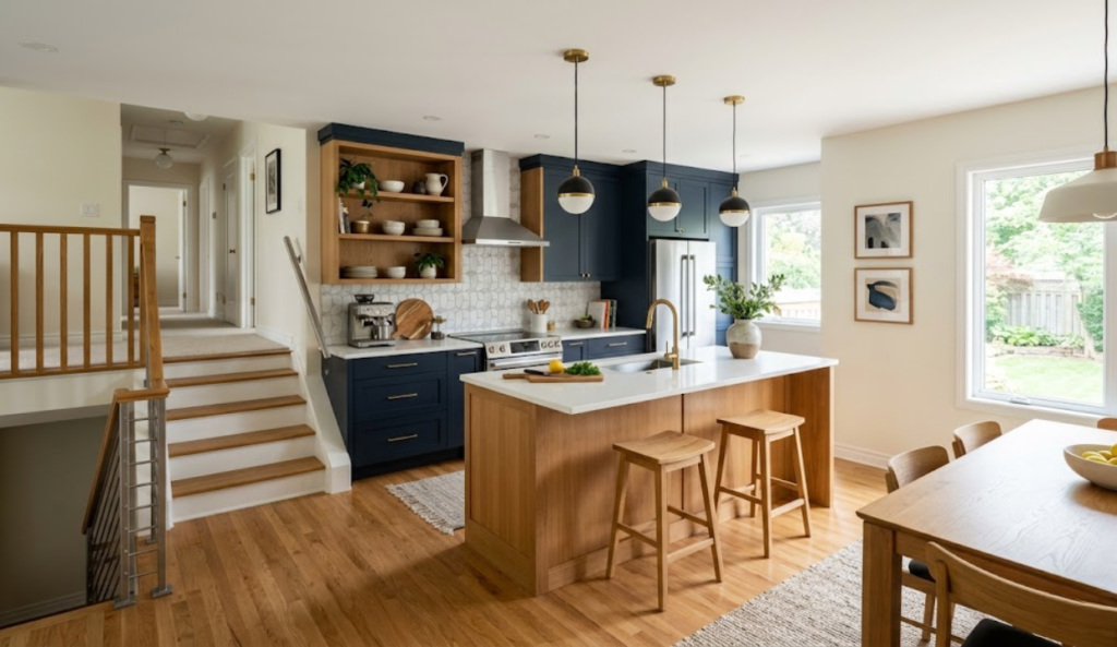 How do split level house kitchen renovations improve homes