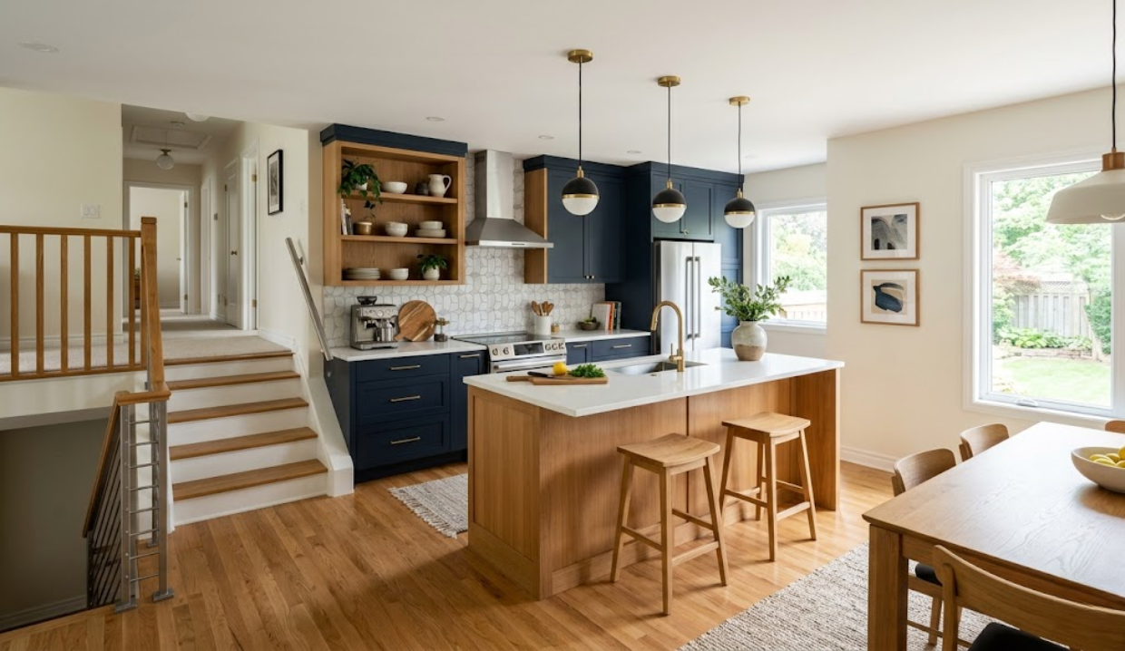 How do split level house kitchen renovations improve homes