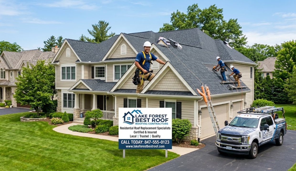 Residential roof replacement contractor lake forest best roof